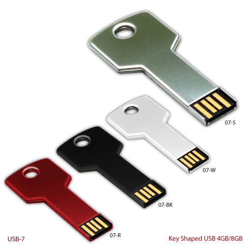 USB in Key Shape with Laser Marking