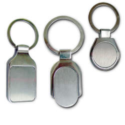 Metal Keychains with both side Logo Bran