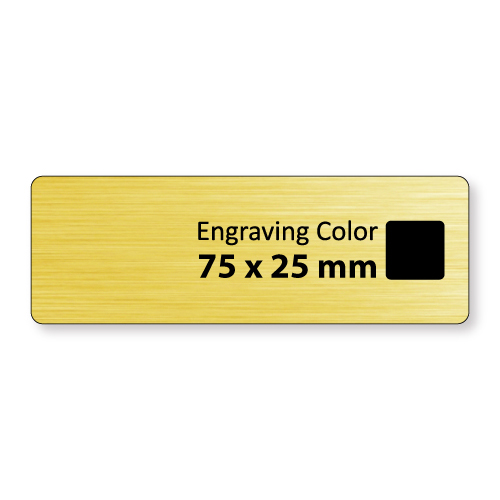 Engraved Badges in PVC - Matt Gold