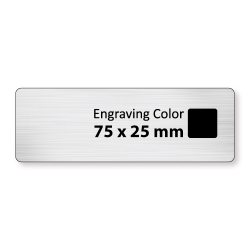 Engraved Badges in  PVC - Matt Silver