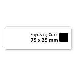 Engraved Badges in PVC - White