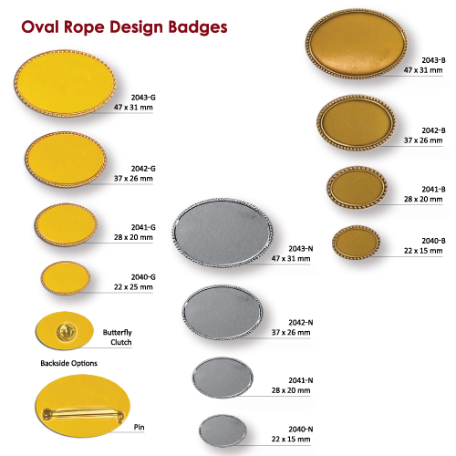 Oval Shape and Rope Design Logo Badges