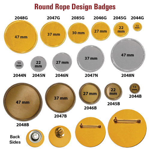 Logo Badges Round Shape and Rope Design