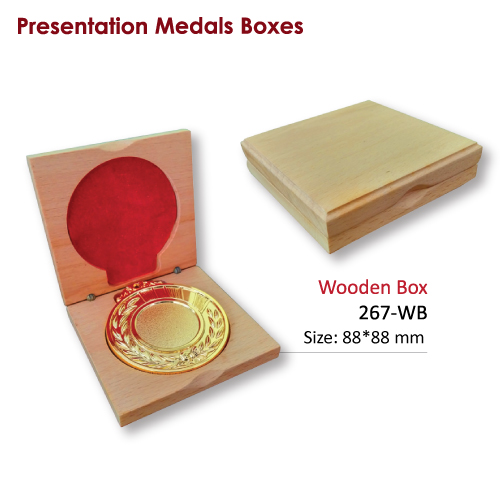 Wooden Box for Medals Packaging