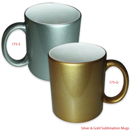 Photo Mugs in Gold and Silver Color