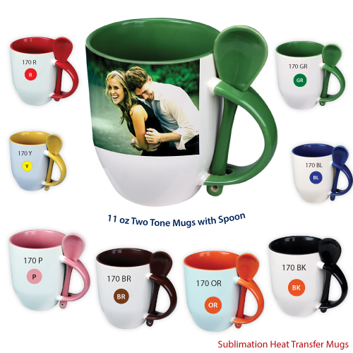 Photo Mugs with Spoon in Wholesale