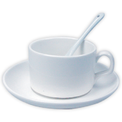 Tea Cup with Spoon and Saucer with Photo