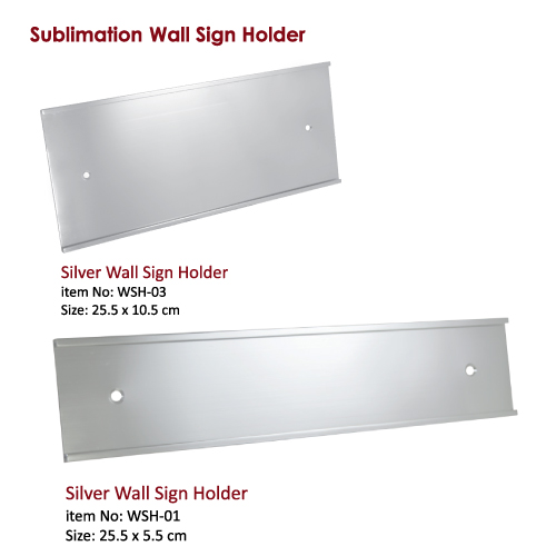 Silver Wall Sign Holders