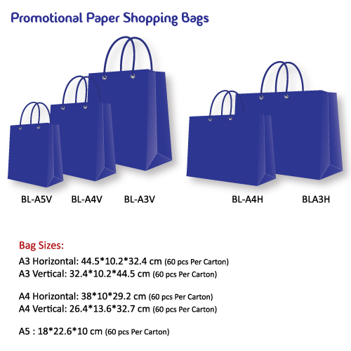 Paper Bags Blue Color