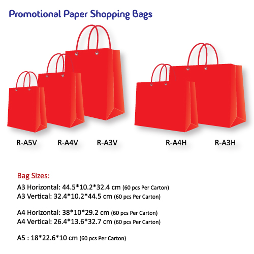 Paper Bags Red Color