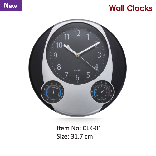 Round Wall Clock with Logo CLK-01