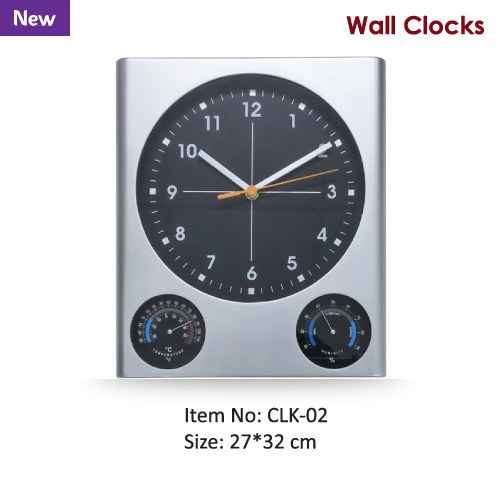 Square Wall Clock with Logo CLK-02