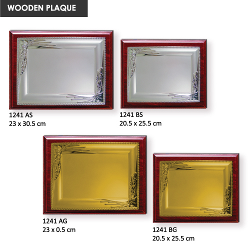 Wooden Plaques with Laserable Plate