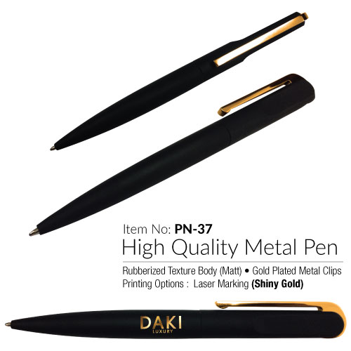 Metal Pens with Rubberized Body
