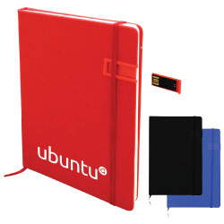 Notebook with USB Flash Drives