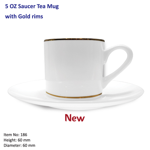 Sublimation Saucer Tea Mugs with Branding