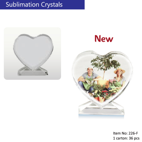 Sublimation Crystal Heart Shape