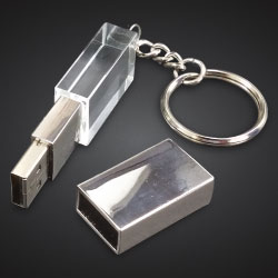 3D Crystal Keychain USB Flash Drives