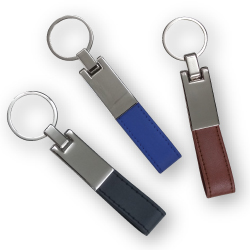 Metal Key chains with Leather Strap