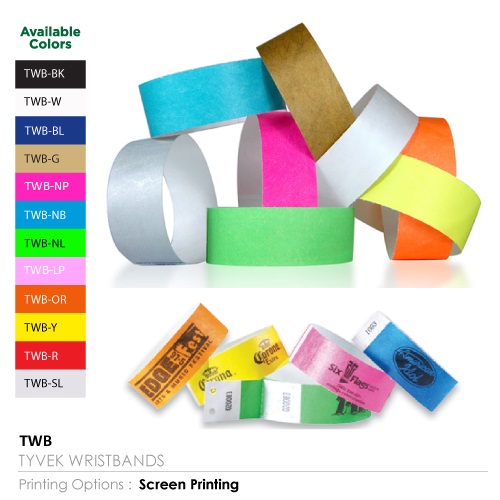 Tyvek Paper Wristbands