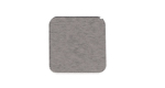 Badge Simple Square 18mm without pin - Silver