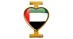 I Love UAE Badge - Gold