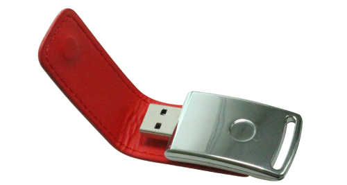 Leather Cover 8GB USB - Red - 47