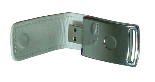 Leather Cover 8GB USB - White - 47