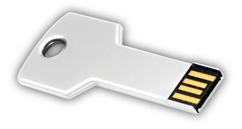 Key shaped USB 4GB - White